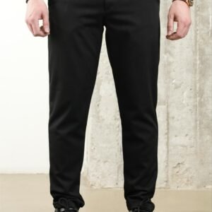 Jet Black Slim Fit Joggers
