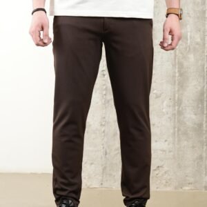 Coffee Brown Tapered Fit Joggers