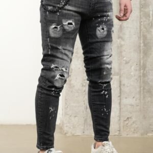 Black Distressed Denim