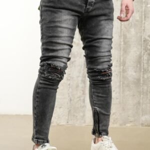 Faded Black Rugged Jeans