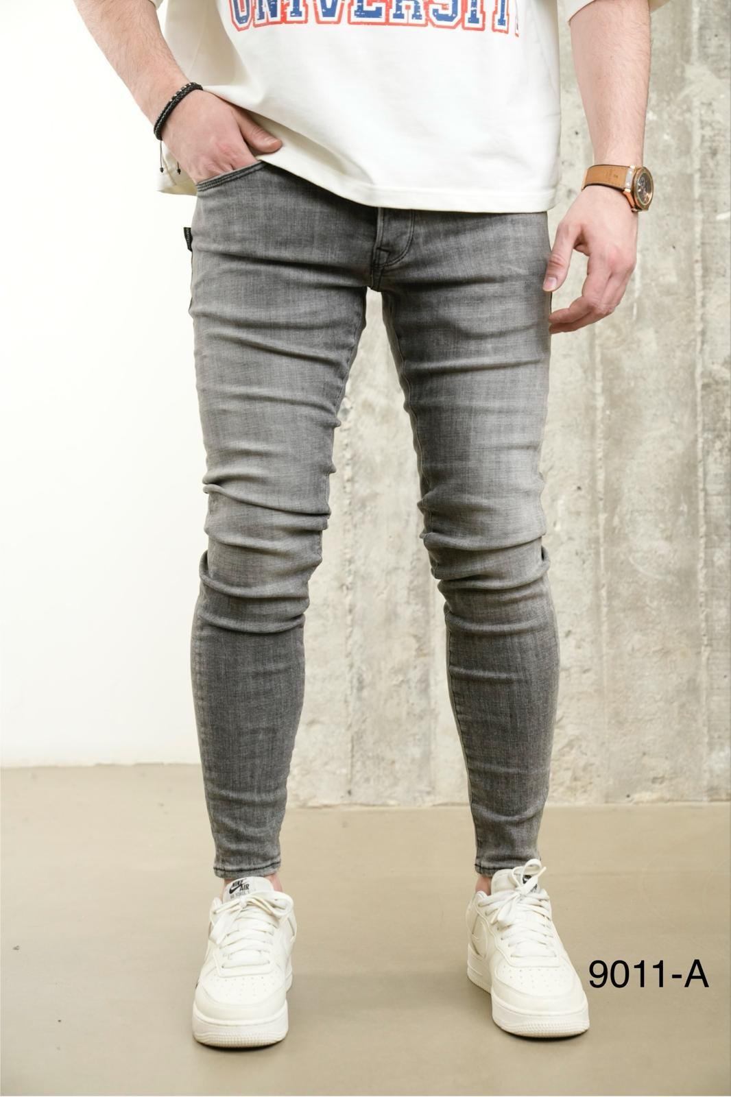 Deep Blue Textured Jeans