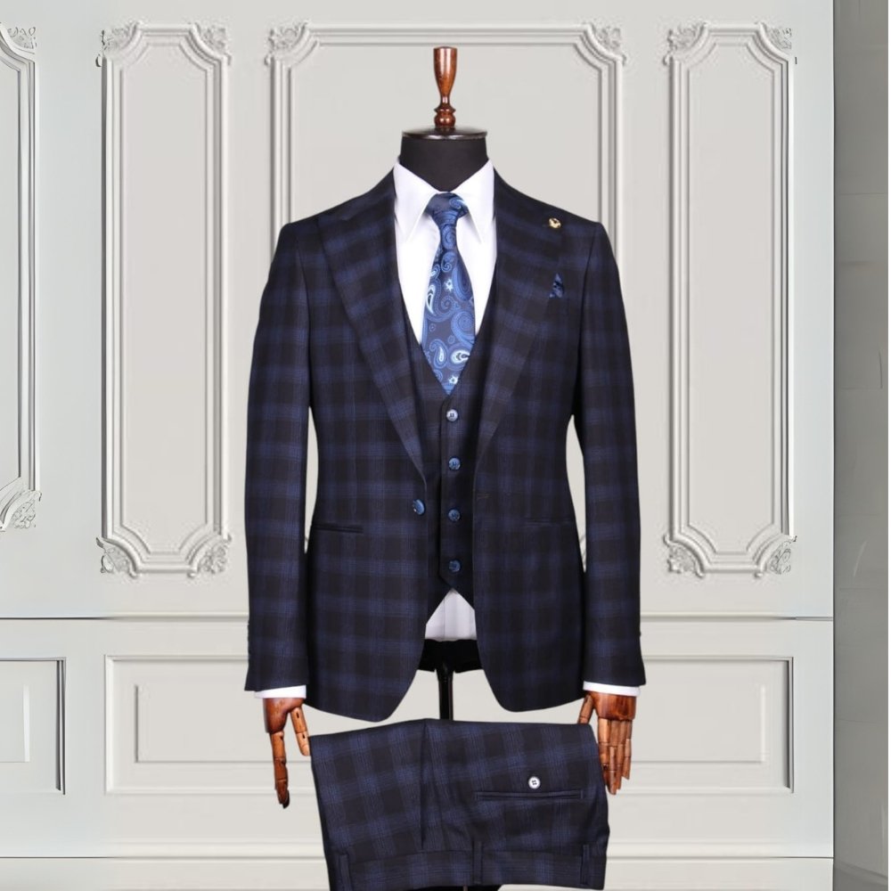 Sky Blue Embroidered Suite