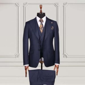 Navy Blue Tuxedo with White Shirt